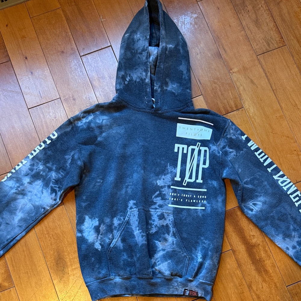 Twenty one Pilots Gray and White Graphic Hoodie
